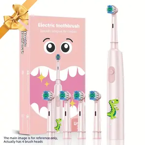 Electric Toothbrush Miracle! 4 Replacement Heads + 3D Vibration Clean, 3 Modes, 30-Day Long Life, Type-C Fast Charge, Ip67 Waterproof