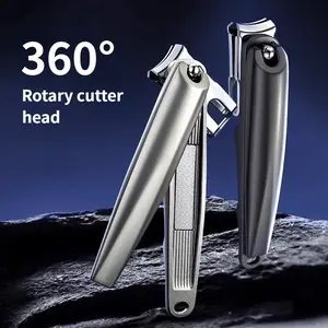360 degree rotating nail clippers large stainless steel single nail clippers multi-angle large opening nail scissors