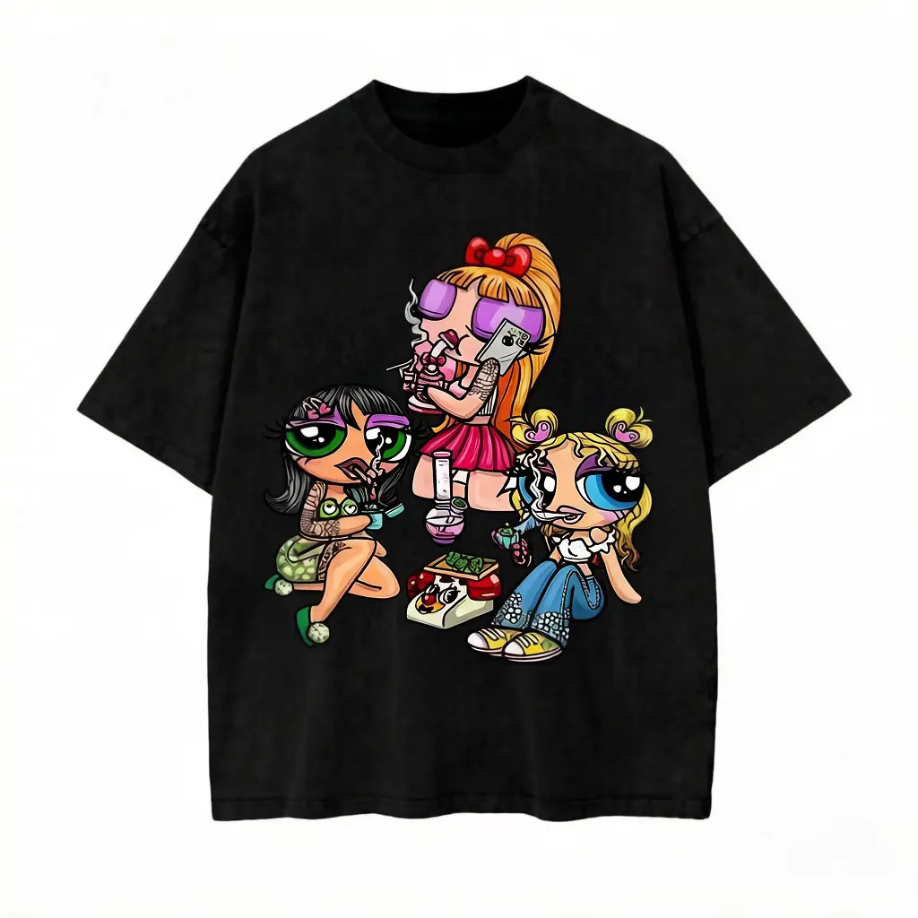 Women's Y2K Bratz Graphic T-Shirt - Smoking Funny Print, Mean Girls, World Tour, 2000s Girl Power, Casual Loose Basic Tee, Graphic Tops, Unisex Gym Wear, Fan Gift, 2025 Trending