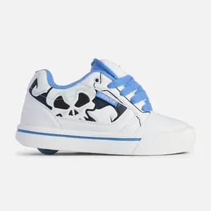 NEW Heelys Pro 25 OG Chunky Heelys Shoes - Skull Print Sneaker with Wheels, Athletic Footwear Available in Black, White, Blue Trainers