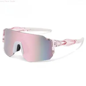 Pink Mirrored Sport Sunglasses for Cycling Running Hiking UV Protection Outdoor Sunglasses for Men Women