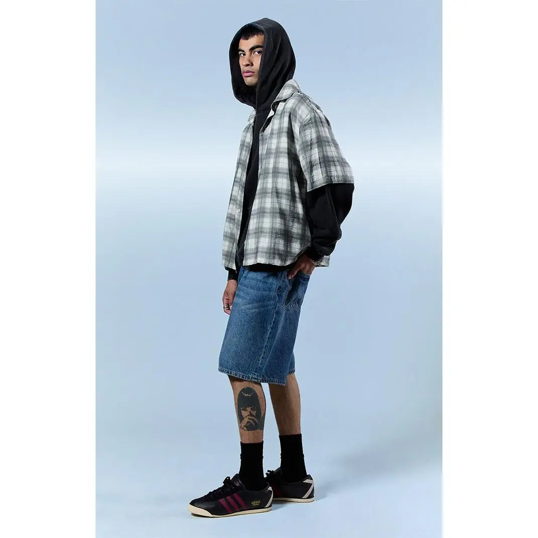 Pacsun Men's Parker Baggy Jean Shorts Medium Blue