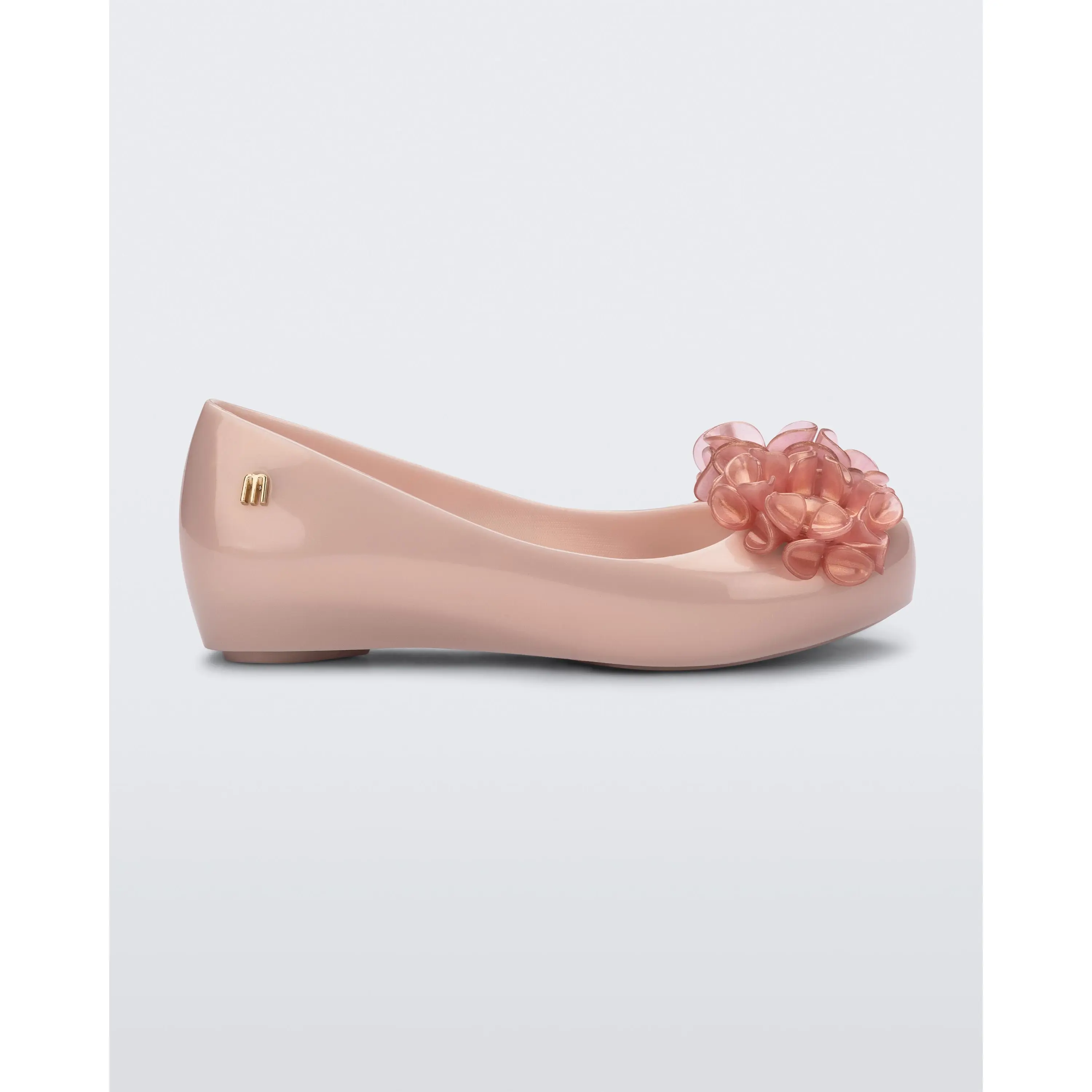 Mini Melissa Ultragirl Springtime Kids Ballet Flats with Floral Detail