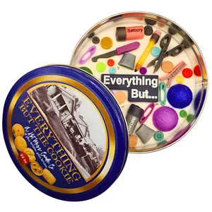 Everything But The Cookie Scented Candle - Danish Sugar Cookie Fragrance with Nostalgic Blue Tin Design & Craft Supplies - 110 Hour Burn Time - Perfect Gift for Crochet Lovers