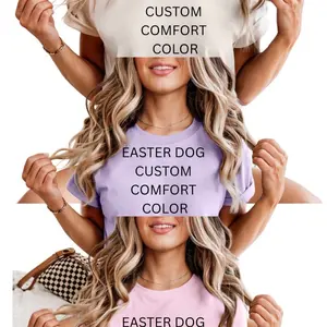 Custom Easter Dog comfort color tee