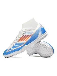 Professional Football Shoes Lightweight Breathable TF Nails Anti-Slip Durable Rubber Sole Training Competition Outdoor Lawn Soccer Boots Turf Shoes
