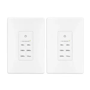 1-5-10-20-30-60mins In-Wall Countdown Timer Switch with Push Button Neutral Wire Required Bn-link