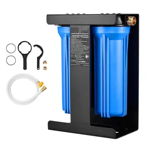 RV Water Filter System With 2-Cartridge Assembly And Basket, Inline Drinking Water Filtration For Campers, Boats, RVs, Vans, Outdoor Travel And Mobile Home Use Great For Outdoor Water Supply On RV Trips And Camping