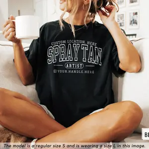 Personalized Spray Tan Artist Shirt, Custom Spray Tan Tshirt, Spray Tan Artist Gift, Tanning Salon, Custom Instagram,