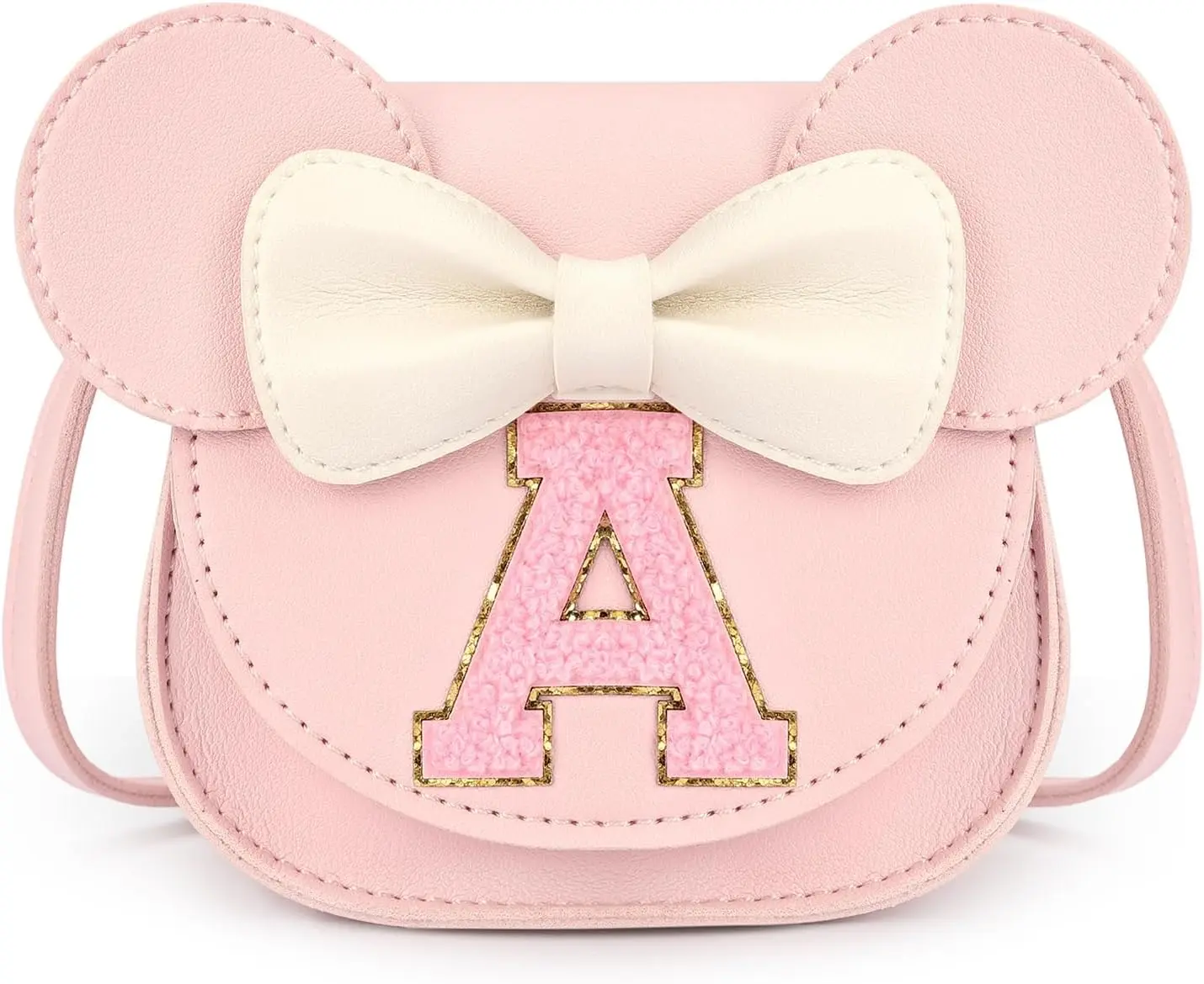 mibasies Toddler Purse Girl Gifts: Girls Birthday Gifts for 3-8 - Toys for Ages 2-4 Purse, Pink, Letter A