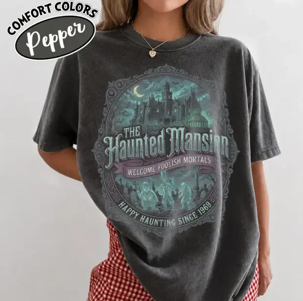 Comfort Colors Ghosts Vintage Shirt, The Haunted Mansion Halloween Tee, Welcome Foolish Mortals, Family Vacation 2026 Trip Shirt Unisex