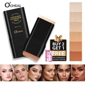 6-color Dual -Ended Eraser Foundation Stick -Multi -Use Concealer & Highlighter for AcneMarks , Nose Contour Flawless Makeup Finish -Versatile Cosmetic Tool , daily gift