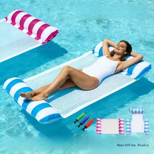 Inflatable Pool Float - Dual-Tube Foldable Raft, Tanning Pool Float Chair, Water Hammock Lounger, Water Play Toy for Adults and Kids