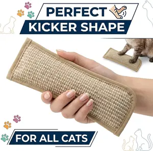 Cat Sisal Pillow Kickers - 2-Pack, 6000mg Herbal Filling, Plain Soft Interactive Chew & Scratching Toys for Indoor Kittens, Supports Dental Care, Ideal for Indoor Playtime & Pet Gifts