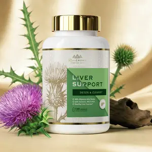 Dr. CROWN Liver Support Supplement for Detox & Cleanse with Milk Thistle, NAC, ALA & Turmeric - 120 Capsules