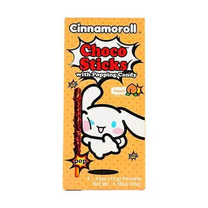 Sanrio Cinnamoroll Peach Flavored Chocolate Cookie Sticks 45g - Japanese Candy Snack
