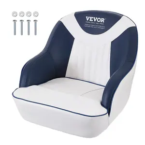 VEVOR Captain Bucket Seat,  Pontoon Boat Seat with Thickened Sponge Padding, Boat Captain Chair for Fishing Boat, Sightseeing Boat, Speedboat, Canoe, 1-Piece