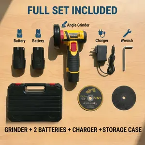 Mini angle grinder, 12V battery compact saw, equipped with blade, high speed, 3-inch mini circular saw, suitable for cutting metal/wood/tile/plastic