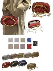 New Flashy Rhinestone Shoulder Bag, Crystal Decor Top, Spacious Interior, Chain, Y2K Style, Perfect for Parties, Nightclubs, Concerts