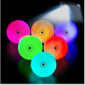 Glow in The Dark LED Golf Balls - 7 Vibrant Colors, Easy On/Off, No Timer, 6 Pack, Built-in Glow for Night Practice & Play, Perfect Gift for Golfers