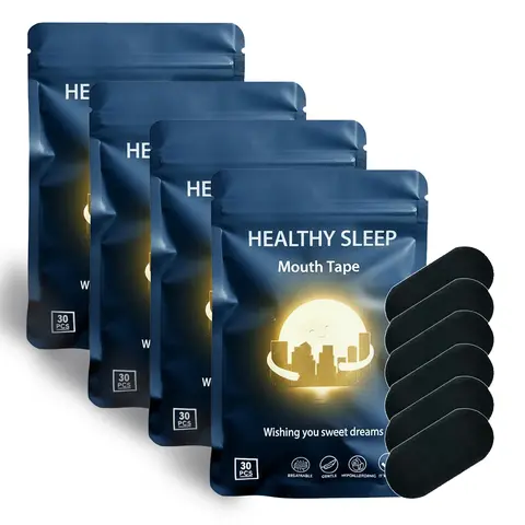Hypoallergenic Sleeping Mouth Tape - 30/60/120 Pcs (1/2/4-Month Supply) - Soft Skin- Comfortable, Strong Adhesion Sleeping Accessories for Better Rest, Black & Pink Sports Tape