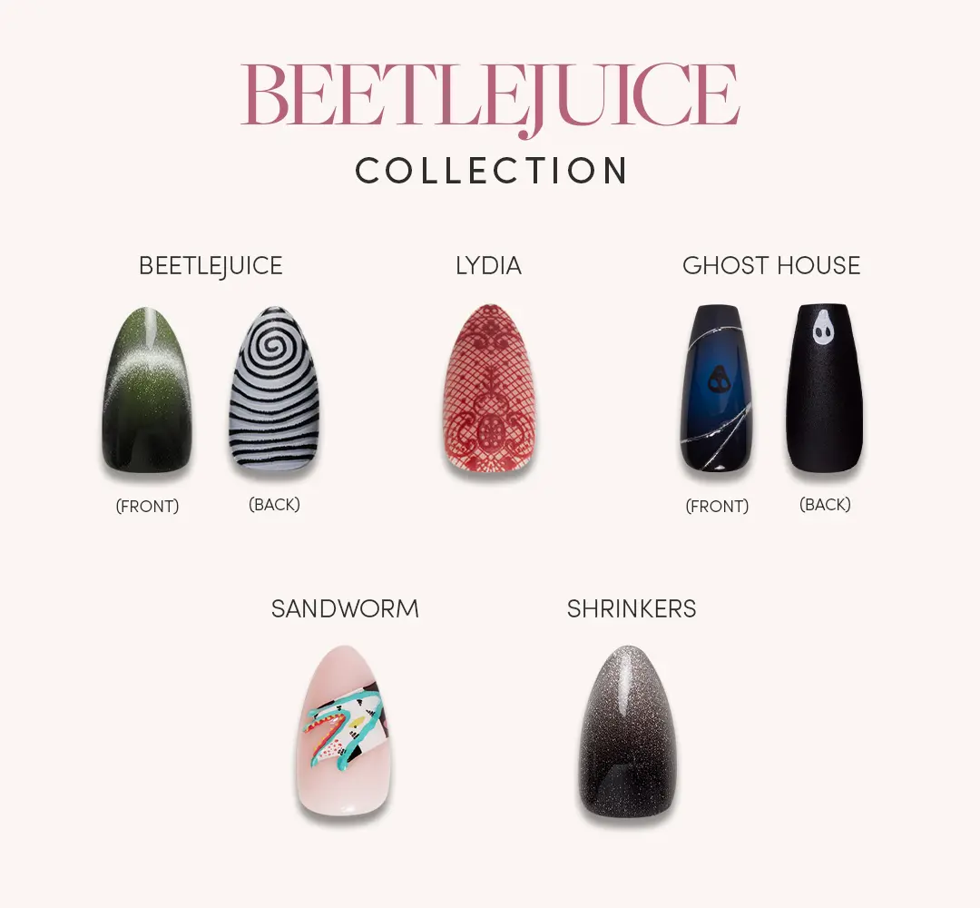 Glamnetic Beetlejuice x Glamnetic Press-On Nails Collection Glamnetic Beetlejuice x Glamnetic Press-On Nails Collection