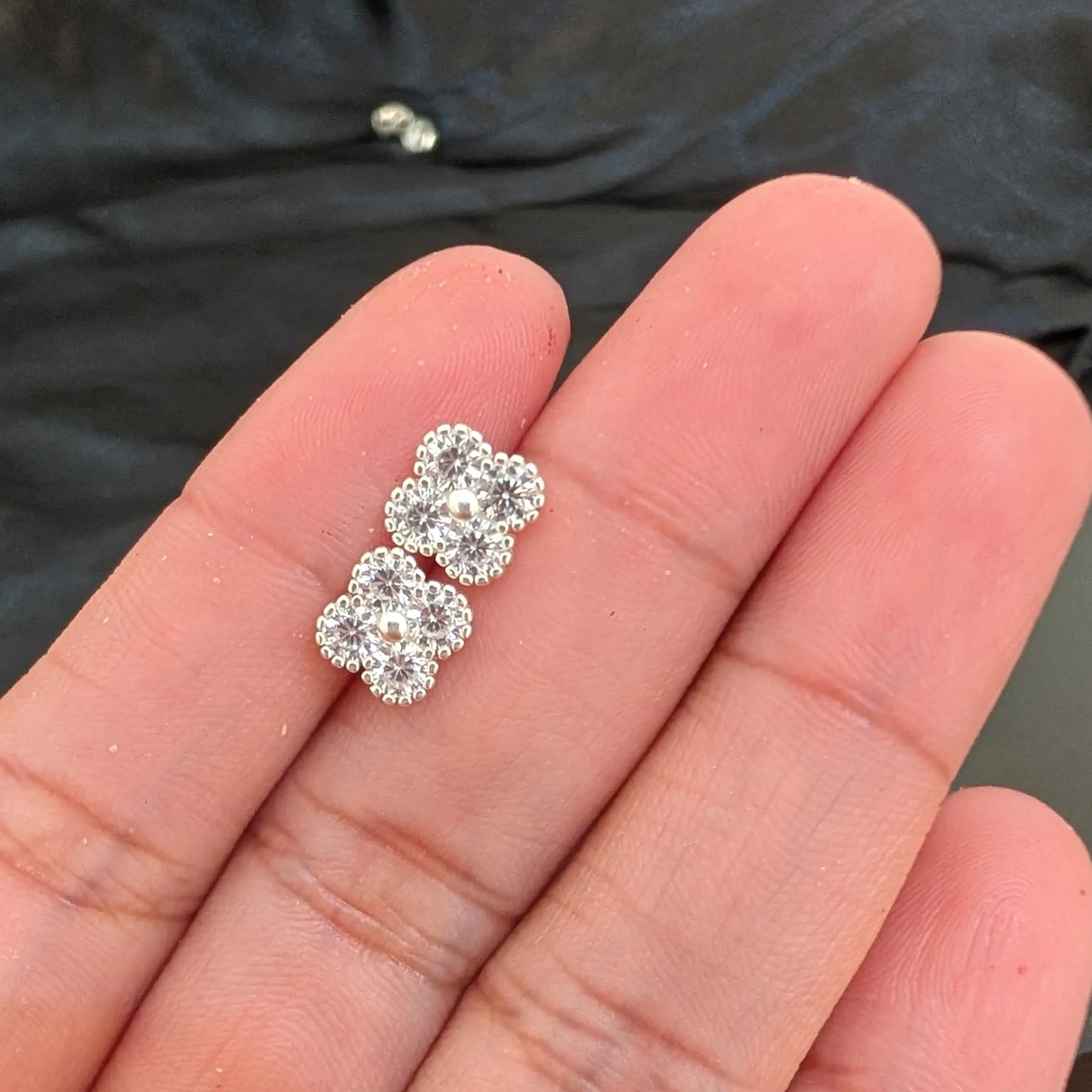 Silver 925 Clover Stud Earrings | Handmade in Taxco, Mexico
