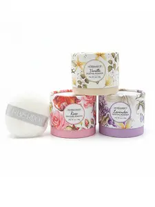 Mini Dusting Powder Trio – Talc-Free Body Powder Gift Set with Puff | Vanilla, Rose & Lavender