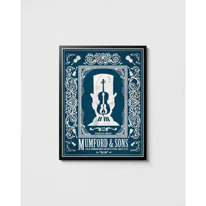 Mumford & Sons poster, Mumford and Sons - Bonnaroo Festival 2011 vintage concert poster, Rock art, Rock posters, Music wall decor POSTER