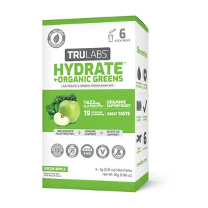 TruLabs Hydrate + Organic Greens – Sugar-Free Electrolyte & Superfood Drink Mix Healthcare Muscle