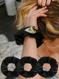 3pcs Large-Capacity Travel Scrunchie Storage Bag, Multi-Functional Portable Organizer for Accessories, Cosmetics, Coins & Small Items