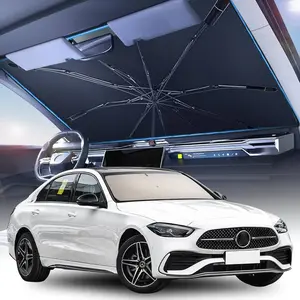 Universal Car Windshield Sunshade Foldable Anti-UV Windshield Sunshade, Multipurpose Car Front Window Heat Protective Umbrella for Sedan SUVs, Automotive Exterior Accessories for Men & Women, Car Stuff, Vehicle, M 57”x32” for Sedans/SUVs