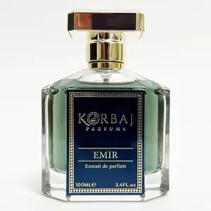 KORBAJ PARFUMS Emir - Arabian Perfume for Women, Eau de Parfum Men with with Sicilian Orange, Calabrian Bergamot - White Musk, Vanilla, Amber and Fruity Notes100ml