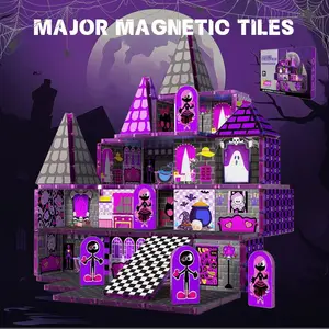 Magnetic Building Blocks Set, Dreamy Dollhouse Puzzle Toy, Educational Gift for Kids, Durable Abs Material, 48/52 Pieces, Ages 3-12