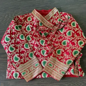 Ready to wear Banarsi saree with chaubandi choli belt size 32