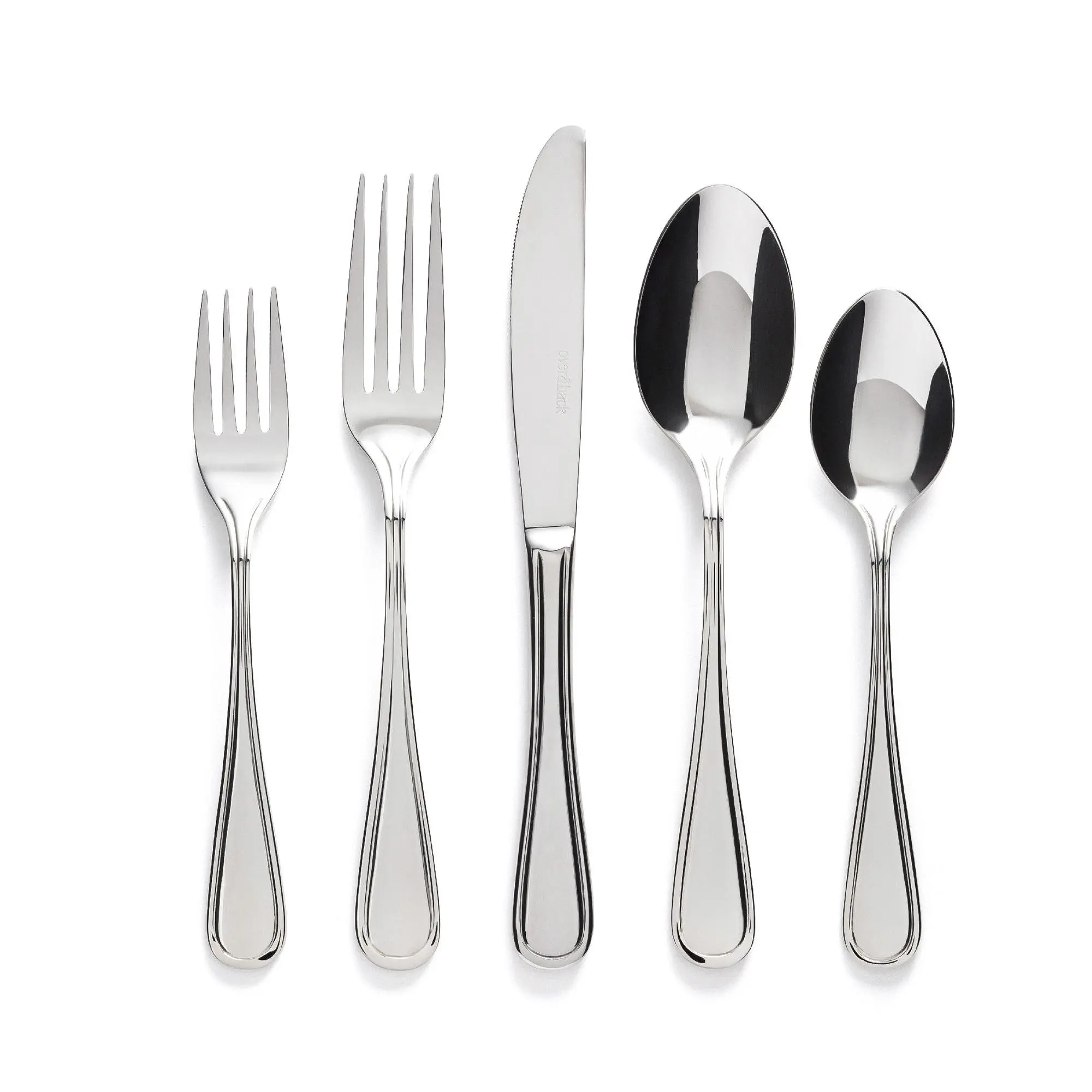 over&back 20 Piece Classic Flatware Set - Stainless Steel over&back 20 Piece Classic Flatware Set - Stainless Steel