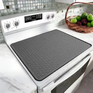 Stove Top Cover for Electric Stove, 28"x20" Silicone Stove Cover Mat - Ceramic Stove Guard Stove Top Protector, Heat Resistant Large Waterproof Flat Oven Mat for Kitchen Induction Cooker