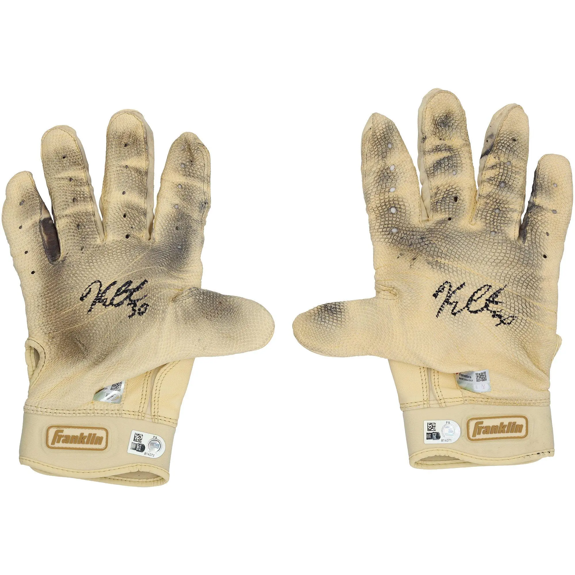 Kerry Carpenter Detroit Tigers Autographed Game-Used Tan Franklin Batting Gloves from the 2025 MLB Season - Fanatics Authentic Certified