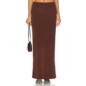 Lovers and Friends Elsy Maxi Skirt in Dark Brown