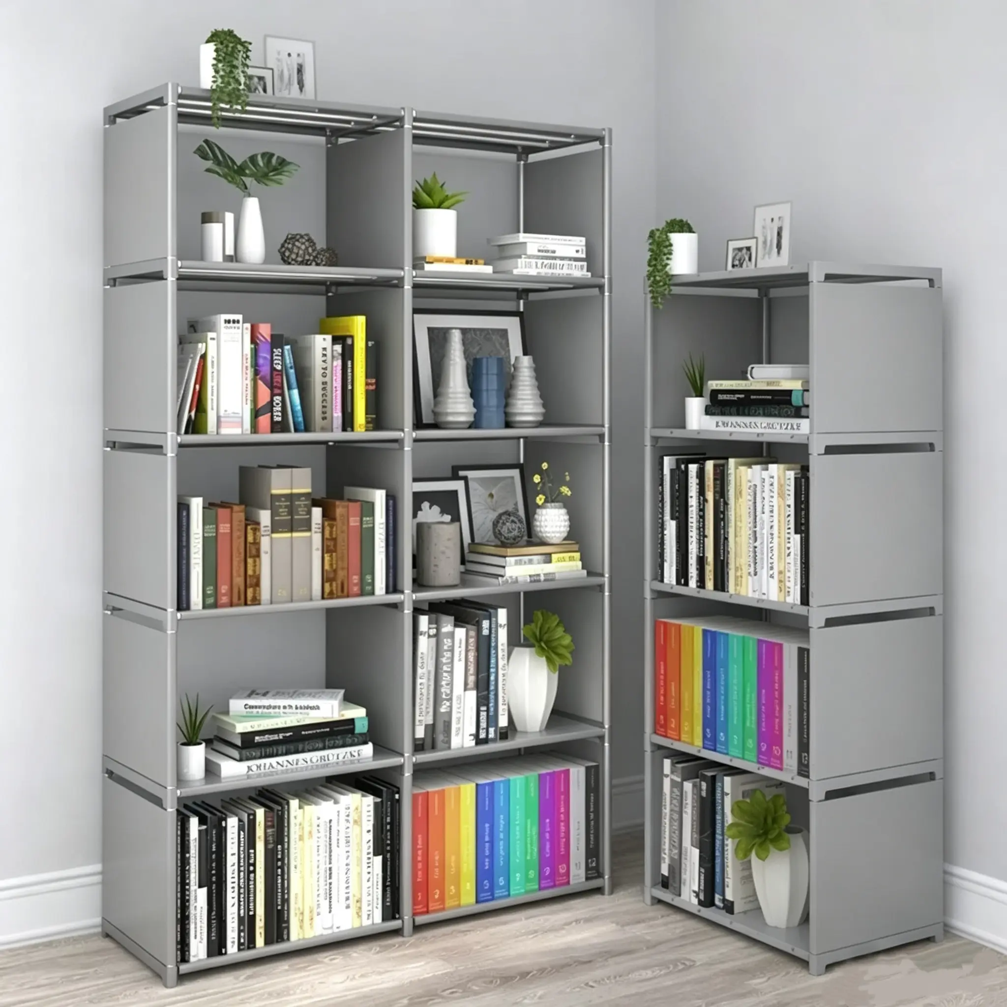 DoubleLarge-Capacity Zoned Storage Household Cabinet, Multifunctional Indoor Furniture Shelf for Dorm Students