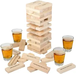 Tumbling Tower House Party Drinking Game, with Challenges for Game Night