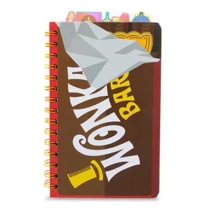 Willy Wonka Bar 5-Tab Spiral Notebook With 75 Sheets