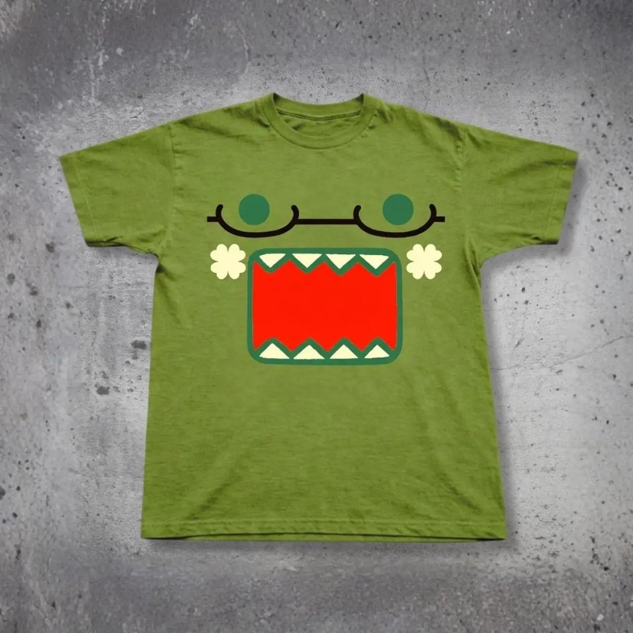Green Monster Cartoon T-Shirt | Cute Graphic Tee, Funny Monster Shirt, Kawaii Animal Style, Y2K Streetwear T Shirt, Unisex Casual Top, Aesthetic Summer Shirt, Gift Idea For Cartoon Lovers