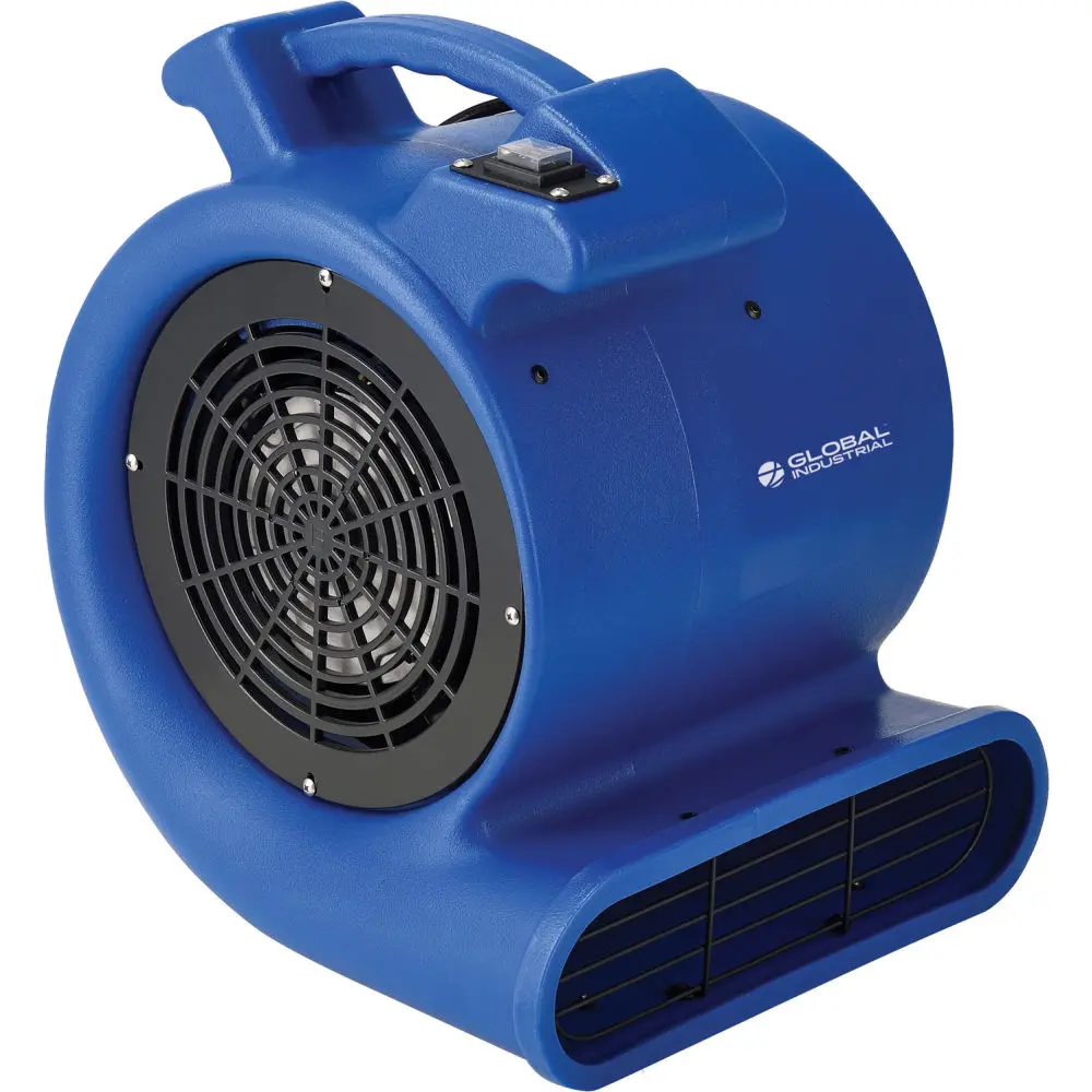 Global Industrial 641763 Air Mover Blower - 2-Speed, 1/2 HP, 2200 CFM, Adjustable Height, Roto-Molded Housing, ETL & cETL Approved for Construction, Floors/Walls Projects
