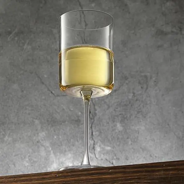 Joyjolt Claire 4-pc. Crystal Cylinder 11.4 oz. White Wine Glasses