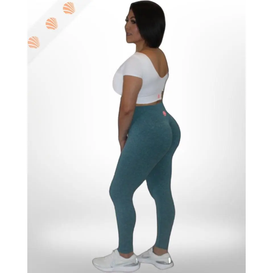Teal Scrunch Seamless Leggings