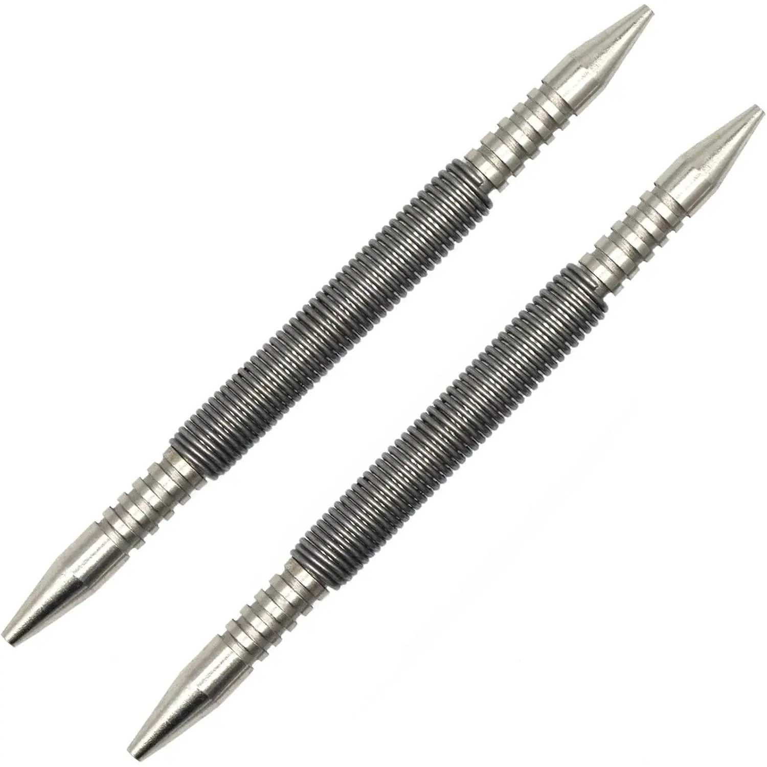 Dual-head combination nail puller, double-ended 3/ 32inch and 1/ 8inch spring nail puller, 3500 PSI impact force hammerless nail puller, punch and nail extractor