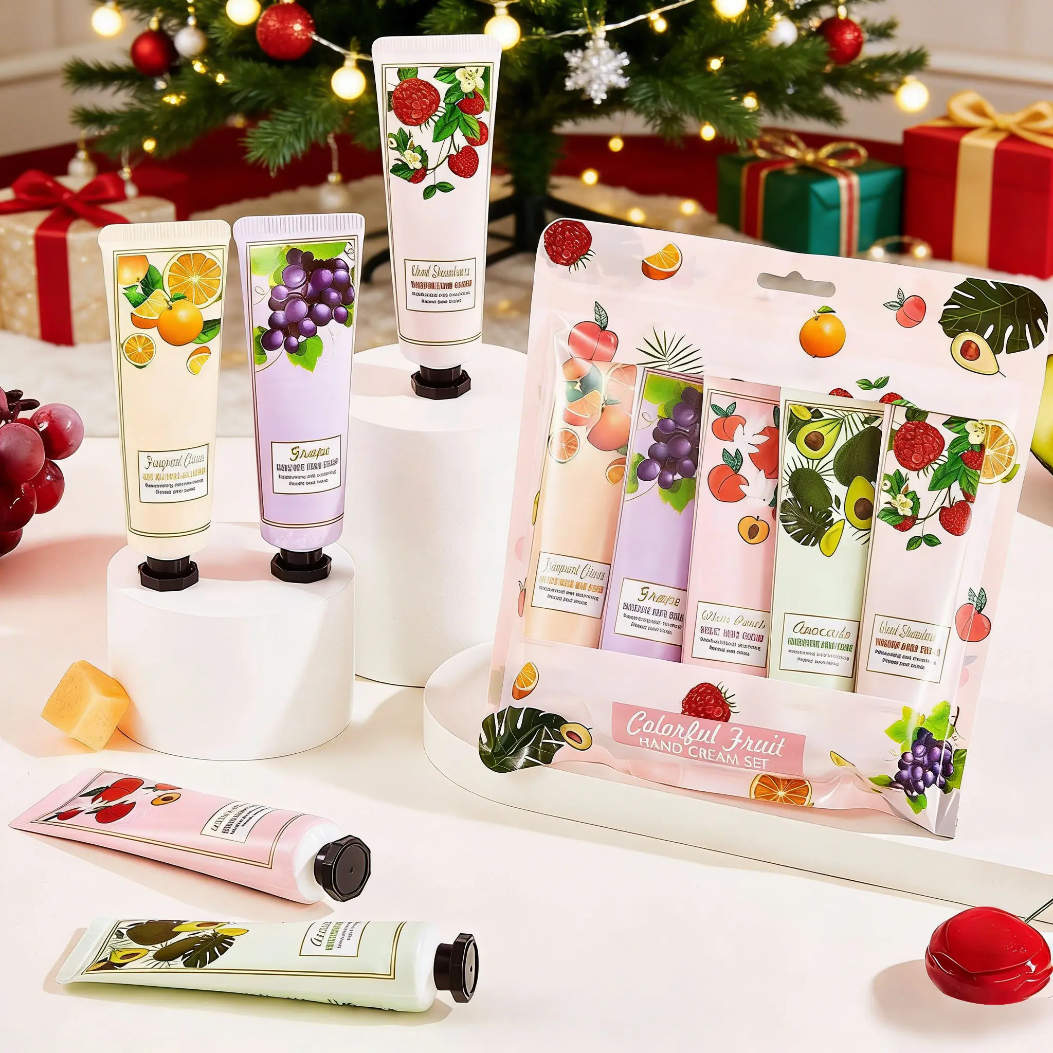 Korean-style Fruity Scent Hand Cream- Moisturizing Hand Cream for Women & Men  - Random Scent - Daily Hydration & Nourishment - Compact & Convenient - Soothes Cracked Hands
