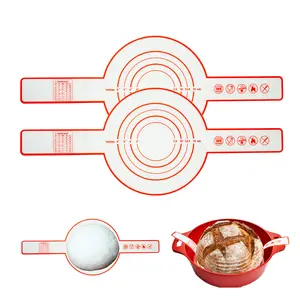 Silicone Sourdough Bread Sling Mat for Non-Stick Baking, Reusable & Heat-Resistant Up to 480°f, Dishwasher Safe Baking Mat for Bread & Pastry Bakeware