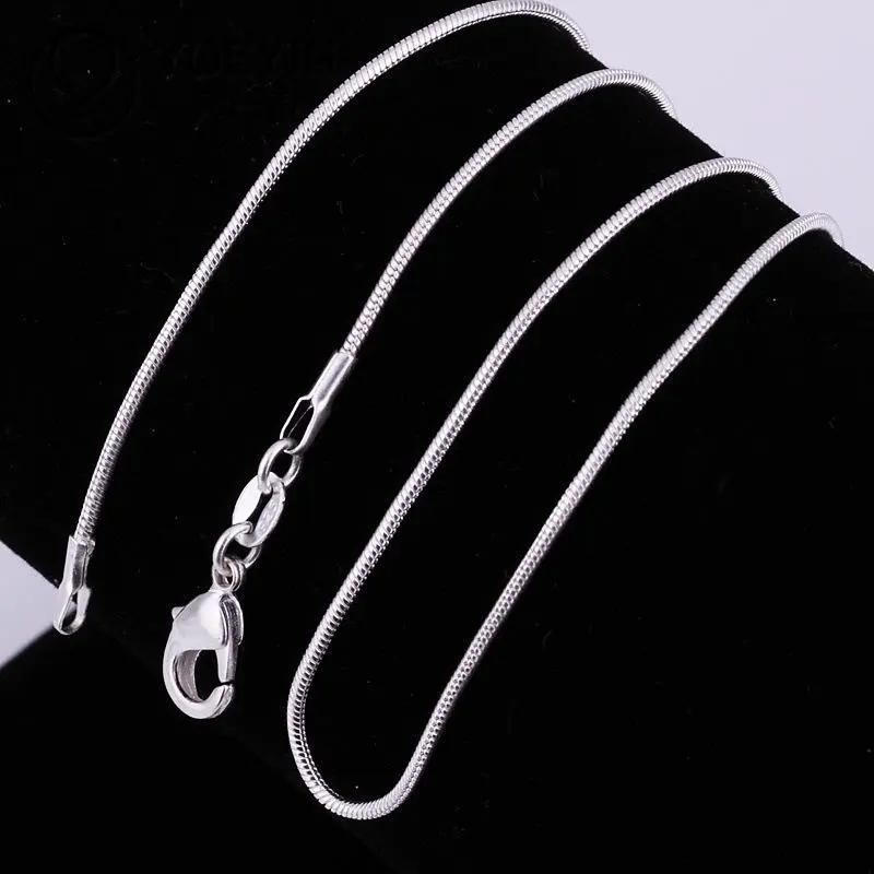 925 Sterling Silver 16/18/20/22/24/26/28/30 Inch 1-3mm Snake Chain Necklace For Woman Man Fashion Silver Jewelry Gifts